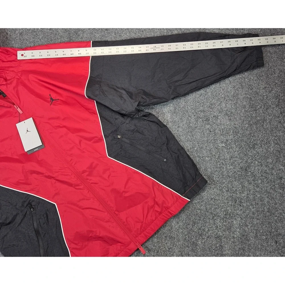NEW Air Jordan Hooded Draft Jacket Mens XL Red Black Nike Jumpman